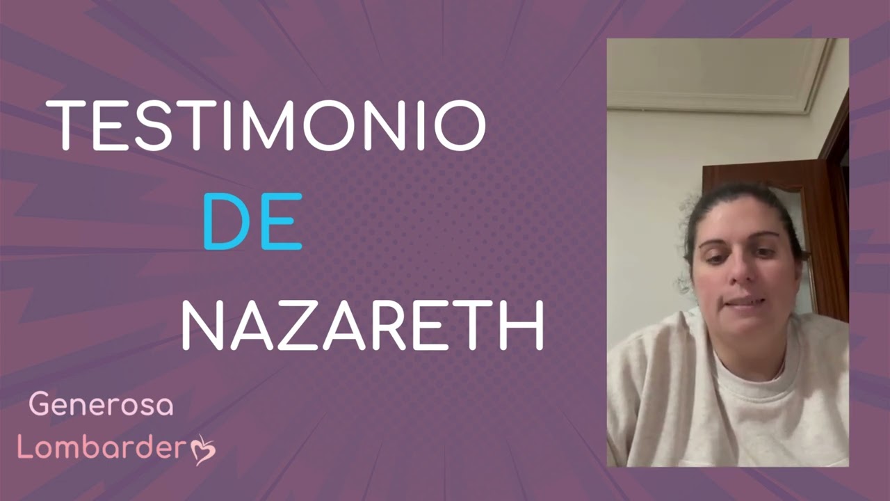 Nazareth compartiendo su testimonio de acompañamiento con Generosa Lombardero